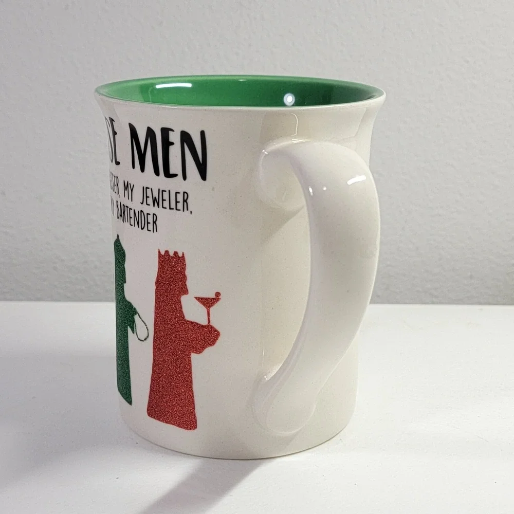 Our Name is Mud Three Wise Men Glitter Coffee Mug 16 Oz Christmas‎ Bartender